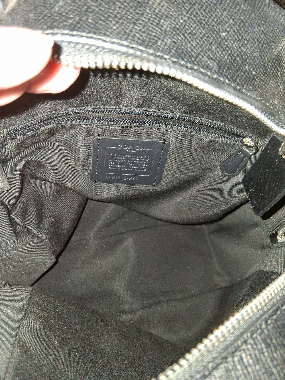 Coach Jordyn  Plaid Signature Leather Medium Backpack in Black/Blue,Free WALLET - Picture 5 of 5